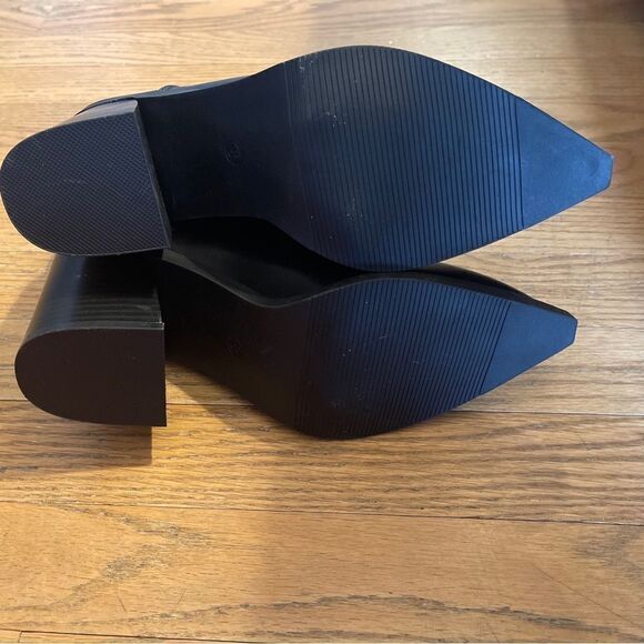 Black Fashion Boots Size 8 Unbranded Back Zipper - Picture 6 of 6